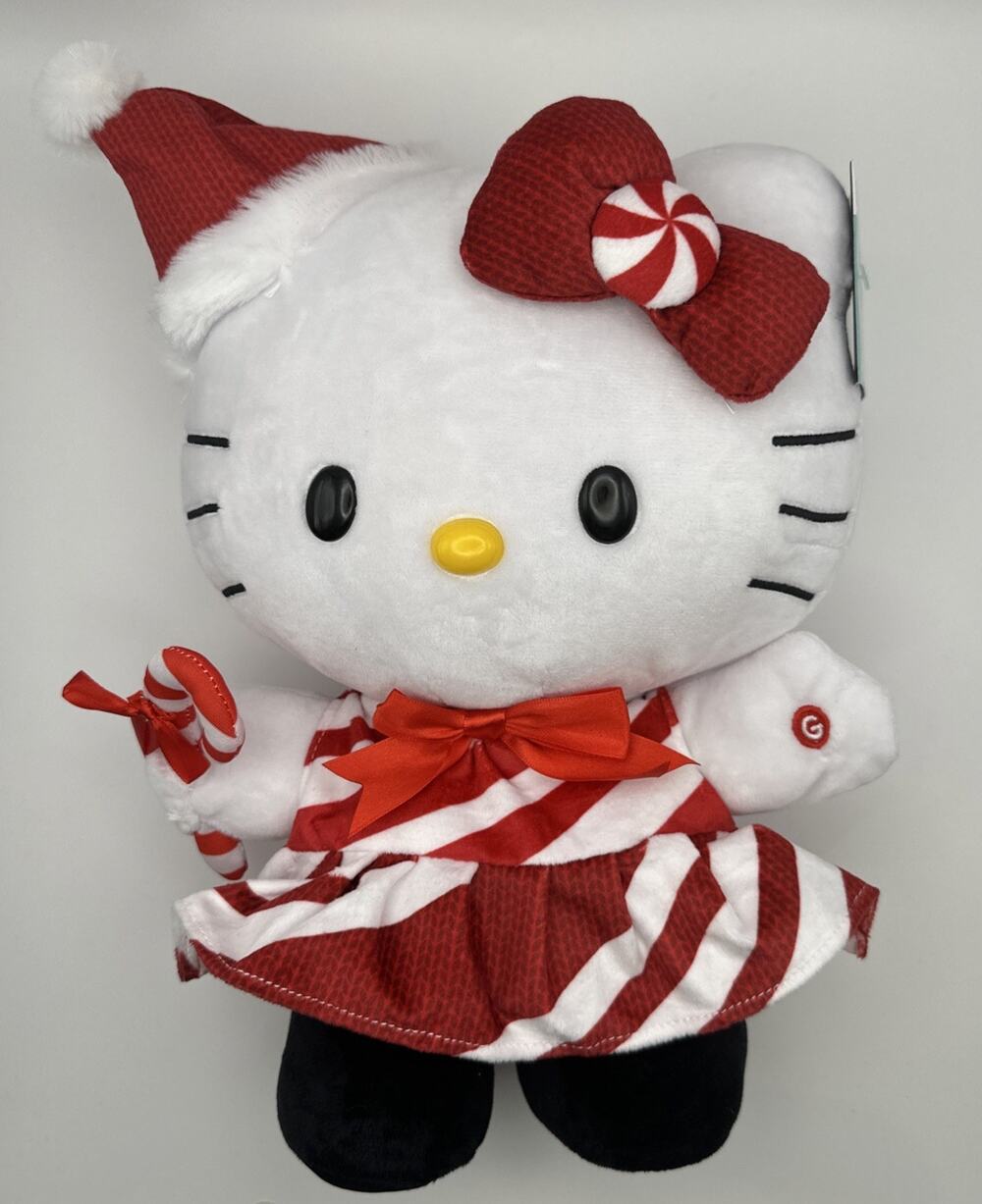 NWT Hello Kitty Candy Cane Animated PlushSide Stepper, 14 in Plush